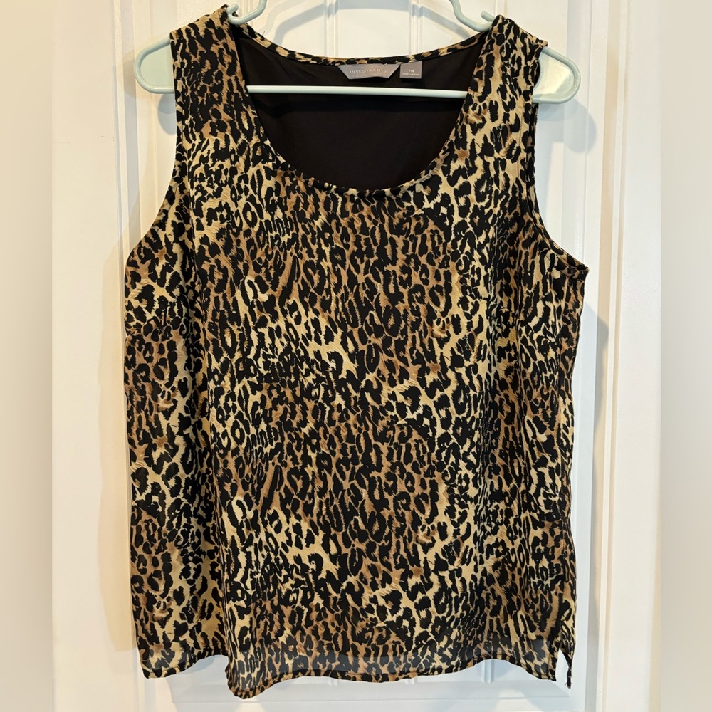 NWOT Size 14 Investments leopard print dressy suit separate or casual tank.